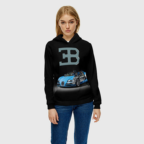 Женская толстовка Bugatti - motorsport extreme / 3D-Черный – фото 3