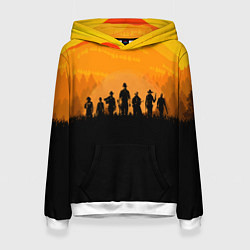 Толстовка-худи женская Red Dead Redemption: Orange Sun, цвет: 3D-белый
