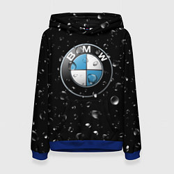 Толстовка-худи женская BMW под Дождём, цвет: 3D-синий