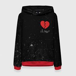 Толстовка-худи женская Lil Peep: Broken Heart, цвет: 3D-красный