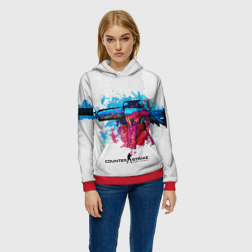 Женская толстовка CS:GO Hyper Beast M16 / 3D-Красный – фото 3