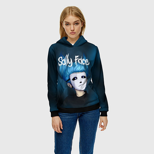 Женская толстовка Sally Face / 3D-Черный – фото 3