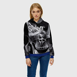 Толстовка-худи женская Slipknot Death, цвет: 3D-синий — фото 2