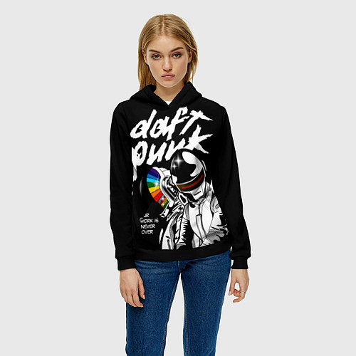 Женская толстовка Daft Punk: Our work is never over / 3D-Черный – фото 3