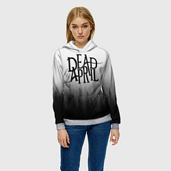Толстовка-худи женская Dead by April, цвет: 3D-меланж — фото 2
