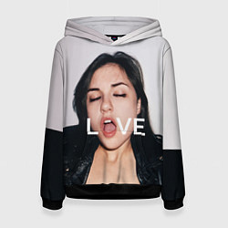Толстовка-худи женская Sasha Grey: LOVE, цвет: 3D-черный