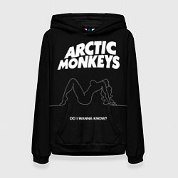 Толстовка-худи женская Arctic Monkeys: Do i wanna know?, цвет: 3D-черный
