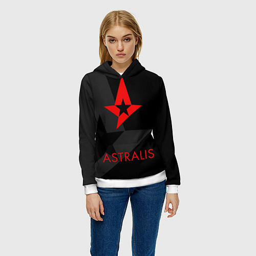 Женская толстовка Astralis: Black Style / 3D-Белый – фото 3