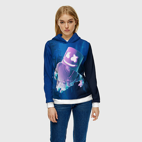 Женская толстовка Marshmello Effect / 3D-Белый – фото 3