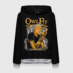 Толстовка-худи женская Owl Fit, цвет: 3D-меланж