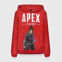 Толстовка-худи женская Apex Legends: Red Wraith, цвет: 3D-красный