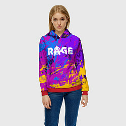 Толстовка-худи женская RAGE 2, цвет: 3D-красный — фото 2