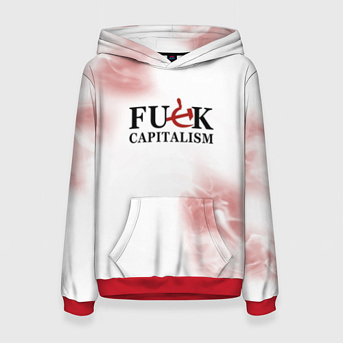 Женская толстовка Не люблю капитализм! / 3D-Красный – фото 1