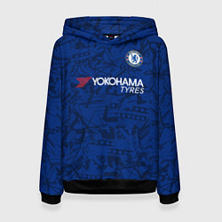 Толстовка-худи женская Chelsea home 19-20, цвет: 3D-черный