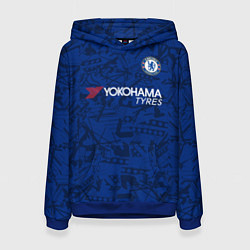 Толстовка-худи женская Chelsea home 19-20, цвет: 3D-синий