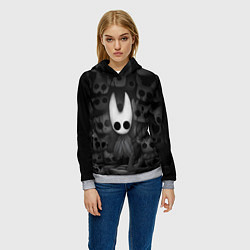 Толстовка-худи женская Hollow Knight, цвет: 3D-меланж — фото 2