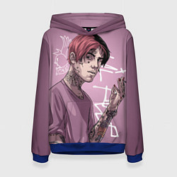Толстовка-худи женская Lil Peep, цвет: 3D-синий