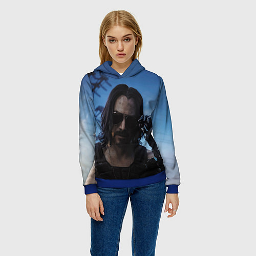 Женская толстовка Киану Ривз / 3D-Синий – фото 3