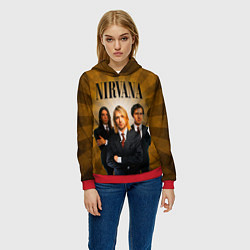 Толстовка-худи женская Nirvana, цвет: 3D-красный — фото 2