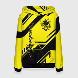 Толстовка-худи женская Cyberpunk 2077: Yellow Samurai, цвет: 3D-черный