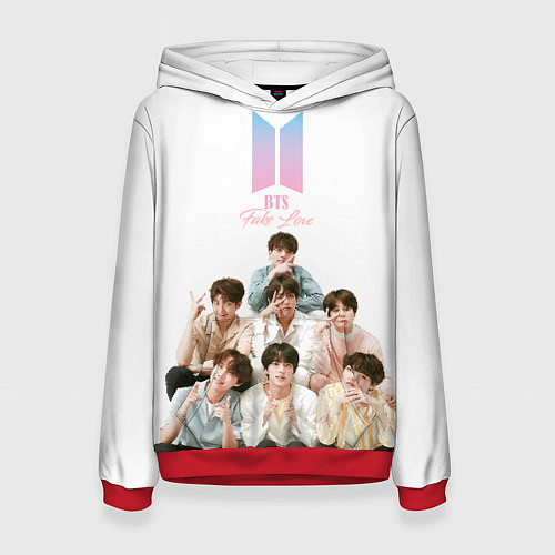 Женская толстовка Take love BTS / 3D-Красный – фото 1