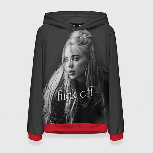 Женская толстовка Billie Eilish fak off / 3D-Красный – фото 1