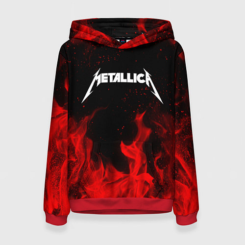 Женская толстовка METALLICA НА СПИНЕ / 3D-Красный – фото 1