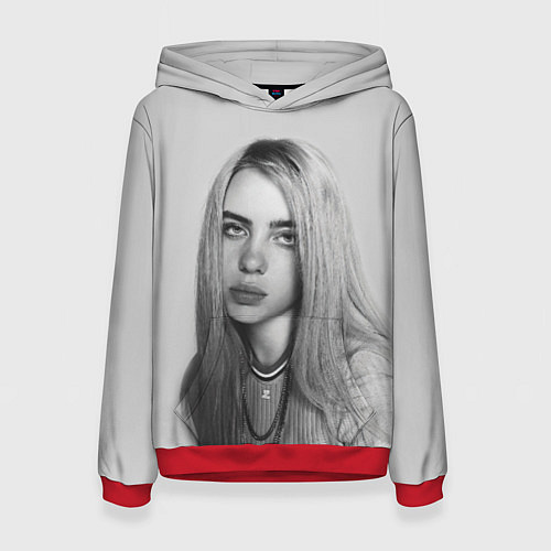 Женская толстовка BILLIE EILISH / 3D-Красный – фото 1