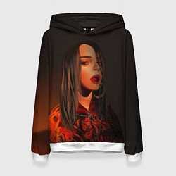 Толстовка-худи женская Billie Eilish: Red Head, цвет: 3D-белый