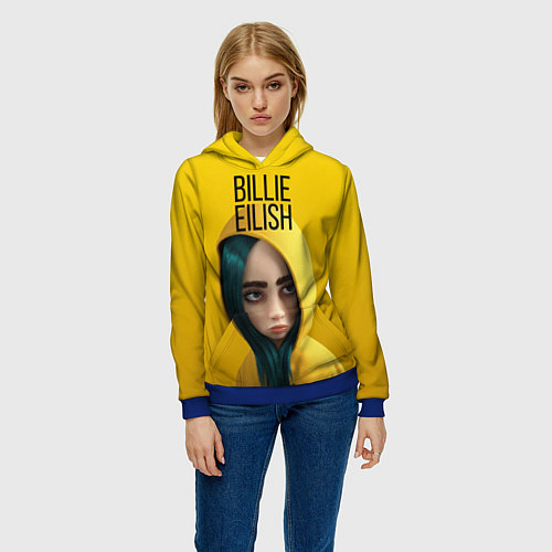 Женская толстовка BILLIE EILISH: Yellow Girl / 3D-Синий – фото 3