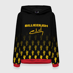 Толстовка-худи женская Billie Eilish: Yellow & Black Autograph, цвет: 3D-красный