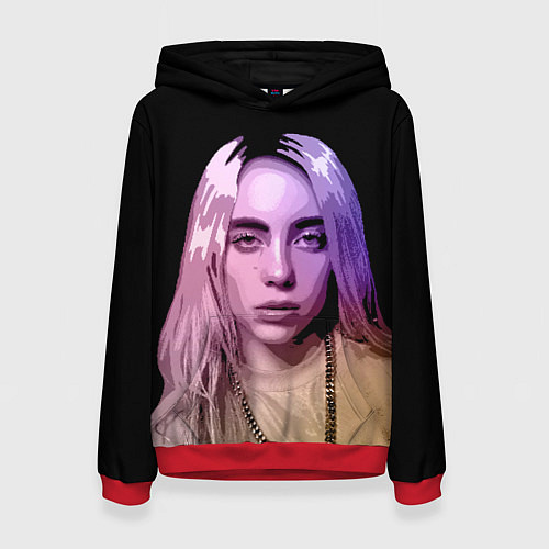 Женская толстовка BILLIE EILISH: Violet Mood / 3D-Красный – фото 1