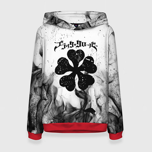 Женская толстовка ЧЁРНЫЙ КЛЕВЕР / 3D-Красный – фото 1