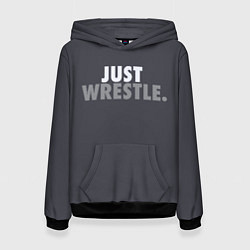 Толстовка-худи женская Just wrestle, цвет: 3D-черный
