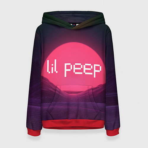 Женская толстовка Lil peepLogo / 3D-Красный – фото 1