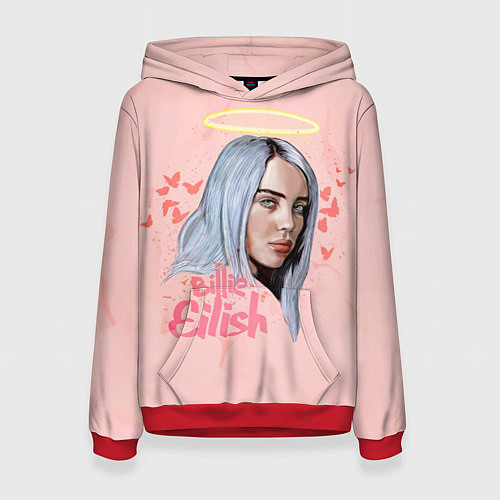 Женская толстовка Billie Eilish / 3D-Красный – фото 1