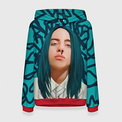 Толстовка-худи женская Billie Eilish, цвет: 3D-красный