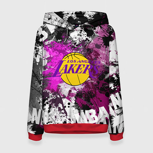 Женская толстовка Лос-Анджелес Лейкерс, Los Angeles Lakers / 3D-Красный – фото 1
