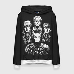 Толстовка-худи женская JoJo Bizarre Adventure, цвет: 3D-белый
