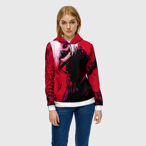 Женская толстовка Токийский Гуль / 3D-Белый – фото 3
