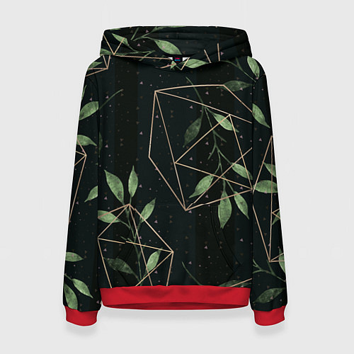 Женская толстовка Геометрия в природе / 3D-Красный – фото 1