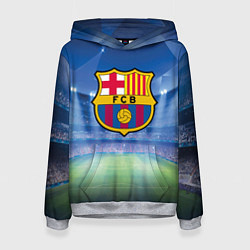 Толстовка-худи женская FC Barcelona, цвет: 3D-меланж