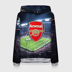 Толстовка-худи женская FC Arsenal, цвет: 3D-меланж