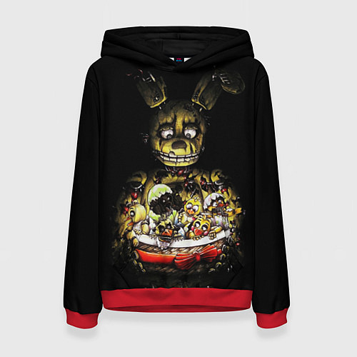 Женская толстовка Five Nights At Freddy's / 3D-Красный – фото 1