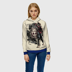 Толстовка-худи женская One Piece, цвет: 3D-синий — фото 2