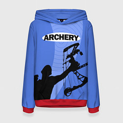 Толстовка-худи женская Archery, цвет: 3D-красный