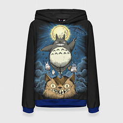 Толстовка-худи женская My Neighbor Totoro, цвет: 3D-синий