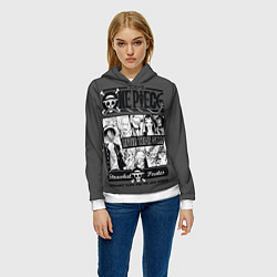 Толстовка-худи женская One Piece, цвет: 3D-белый — фото 2