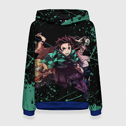 Толстовка-худи женская KIMETSU NO YAIBA, цвет: 3D-синий