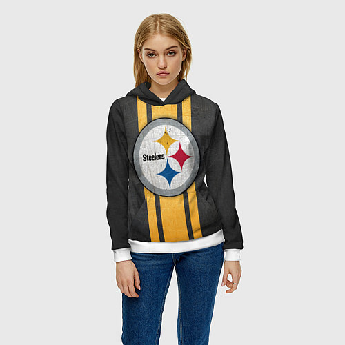 Женская толстовка Pittsburgh Steelers / 3D-Белый – фото 3